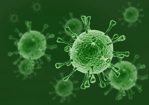 3D attractive colour image representing viruses.