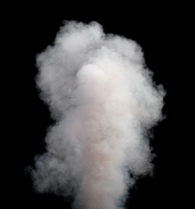 Cloud of salt smoke.